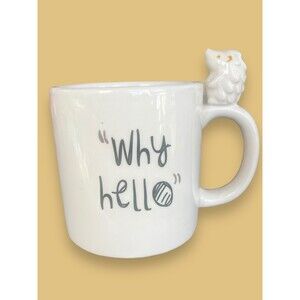 Hedgehog “Why Hello” American Atelier Animal Kingdom Coffee Mug Cup 3-D Handle